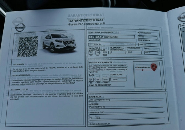 Nissan Qashqai cena 69900 przebieg: 82000, rok produkcji 2020 z Chrzanów małe 667